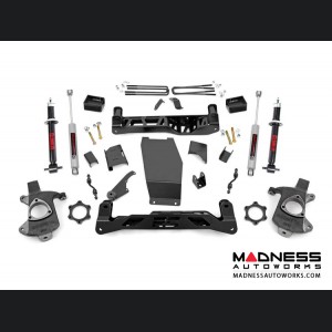 Chevy Silverado 1500 4WD Suspension Lift Kit w/ N3 Shocks & Struts - 5" Lift - Aluminum Stamped Steel